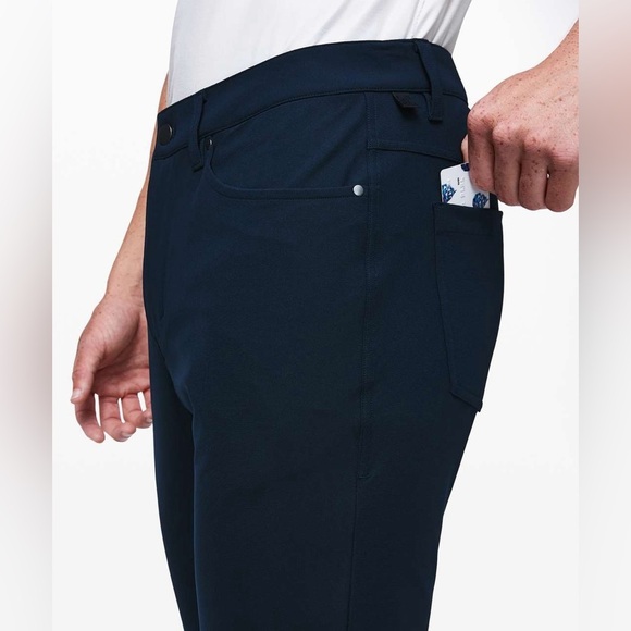 Lululemon Men’s ABC Pant Slim *Warpstreme 32" size 30 True Navy pants M5704S - Picture 3 of 9